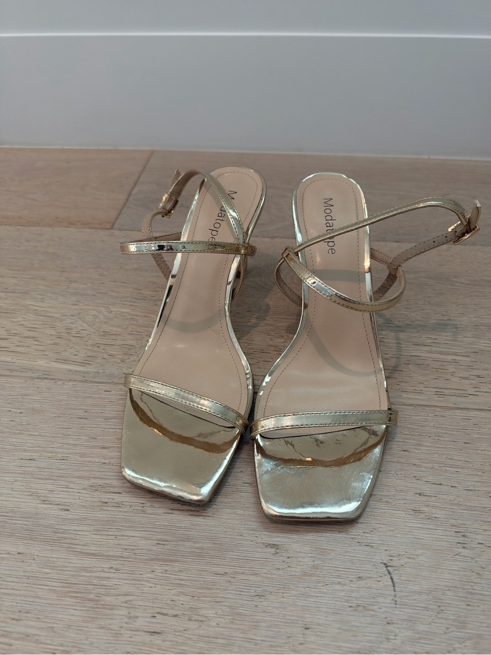Modatope Naya Strappy Heeled Sandals Gold